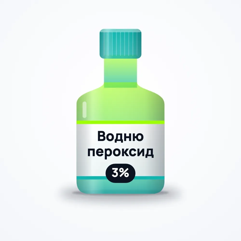 Водню пероксид 3% розчин зовнішній 100 мл